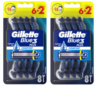 Gillette Blue 3 Comfort jednorazový holiaci strojček 8 ks.